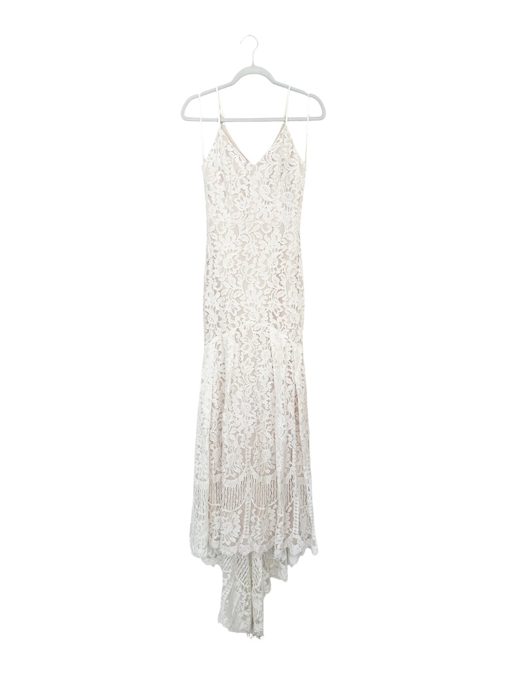 Lulus Flynn White Lace Maxi Dress Bridal Wedding Formal Size Small EUC - Picture 2 of 12